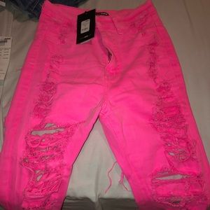 Fashion Nova | Jeans | Pink Ripped 